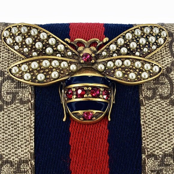 Gucci Queen Margaret GG Canvas Mini Wallet in Red NEW IN BOX - Picture 6 of 13